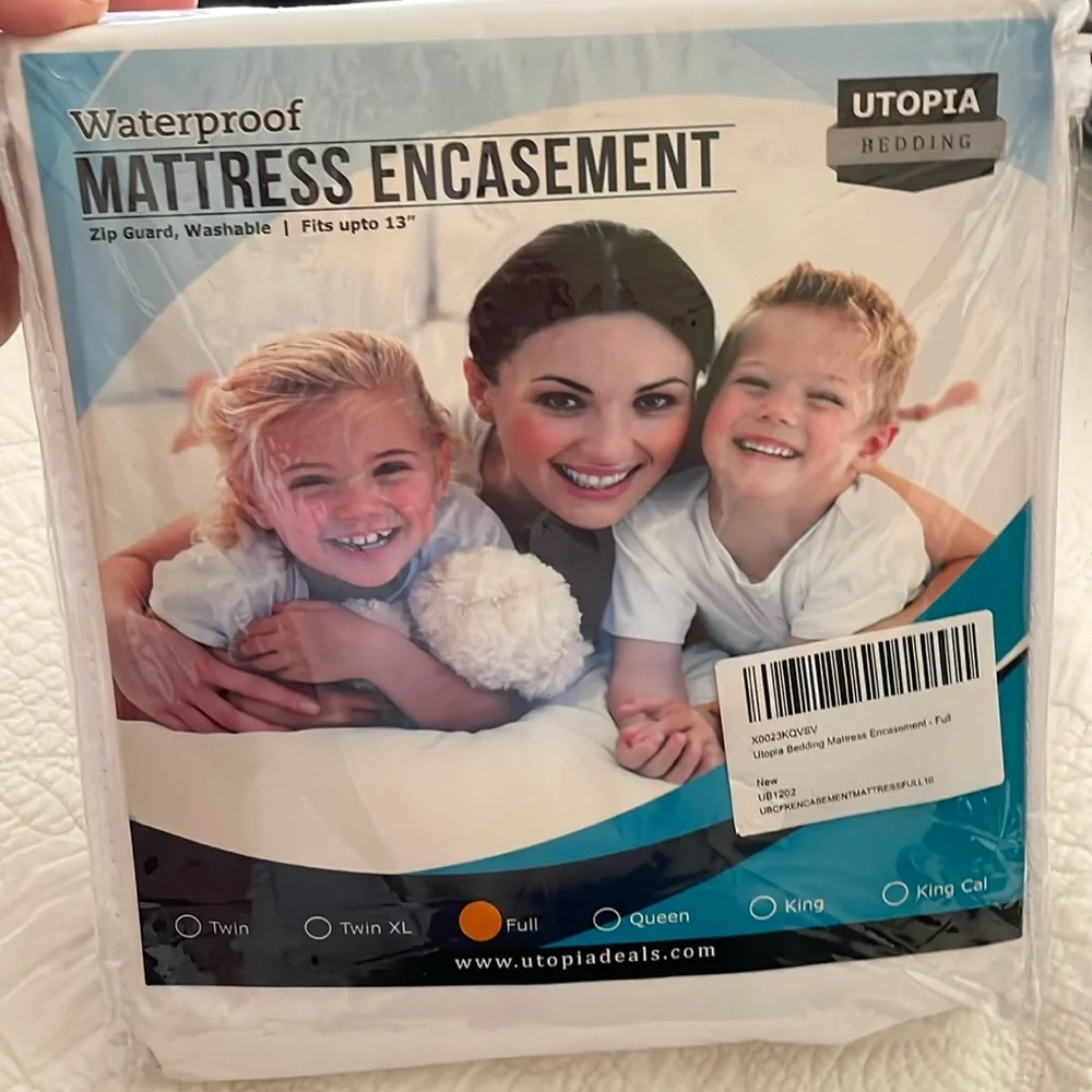 Utopia Mattress Encasement Full Size Waterproof Washable New